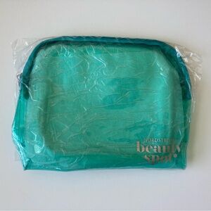 Nordstrom Beauty Spot Large Cosmetic Bag Clear Green Set